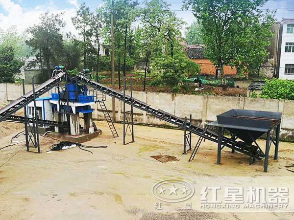 一小時四十方花崗巖打砂機現場