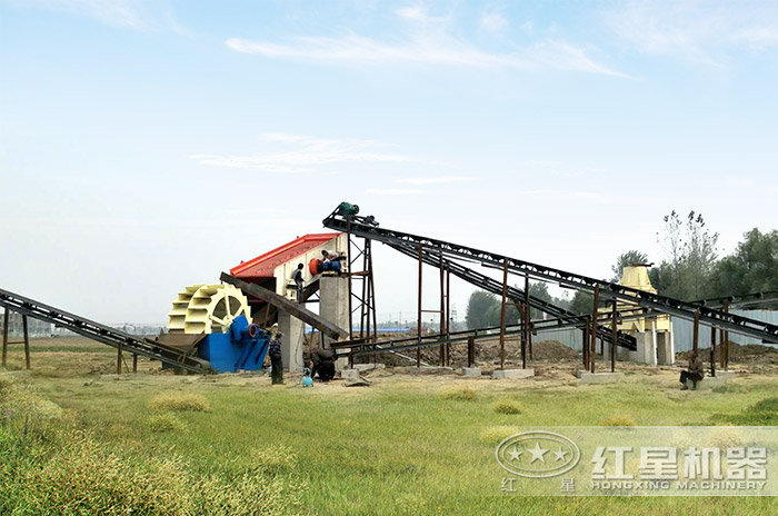 小批量洗沙加工現場