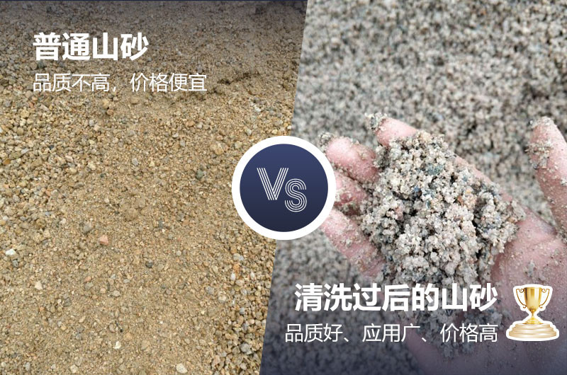 清洗過的砂和沒洗過的砂對比圖 清洗過的砂和沒洗過的砂對比圖